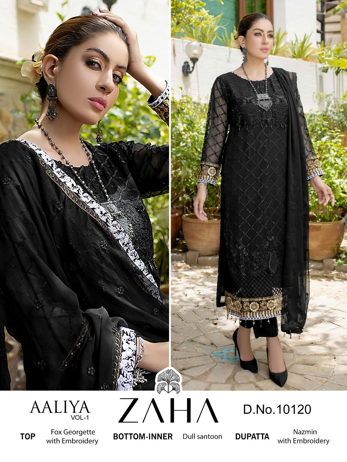 Zaha Aaliya Vol 1 Wholesale Georgette Pakistani Suit Catalog